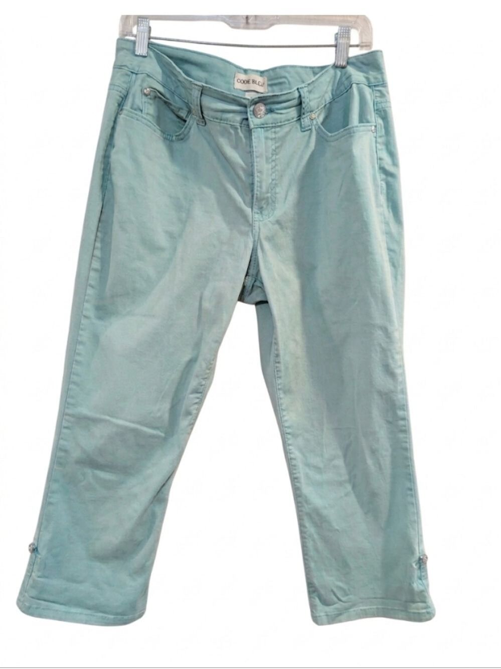 Code Bleu Turquoise Color Jeans Size 10